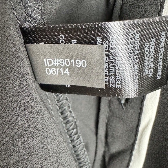 Express The Portofino Shirt Black White Piping Button Up Blouse‎ S Preppy 48-0 - Picture 12 of 12